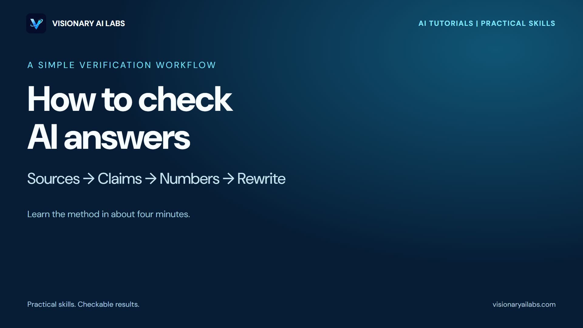 How to Check AI Answers: Practical Guide and Free PDF Templates